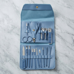 16-Piece Premium Manicure & Pedicure Grooming Kit – Professional Stainless Steel Nail Care Set with Travel Case