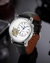 Tomi T-103 Men's Dual-Strap Analog Leather Watch – Elegant Quartz Timepiece (3ATM Waterproof)