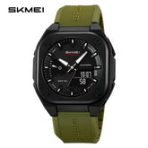 SKMEI Men's World Timer Sports Watch – Dual Time Analog-Digital Chronograph