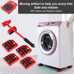 Heavy-Duty Furniture Mover Tool Set (Red Steel)