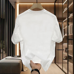 Black Cotton W Graphic T-Shirt Men Women Summer Casual