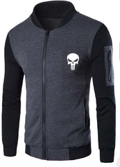 Men’s Charcoal Grey Gym Printed Fleece Zipper Jacket – New Winter Collection